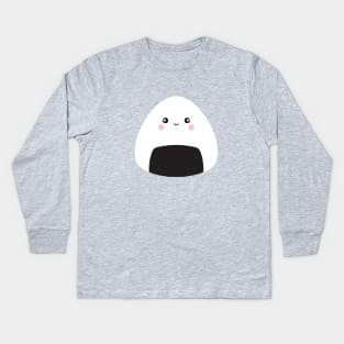 Cute Onigiri Kids Long Sleeve T-Shirt